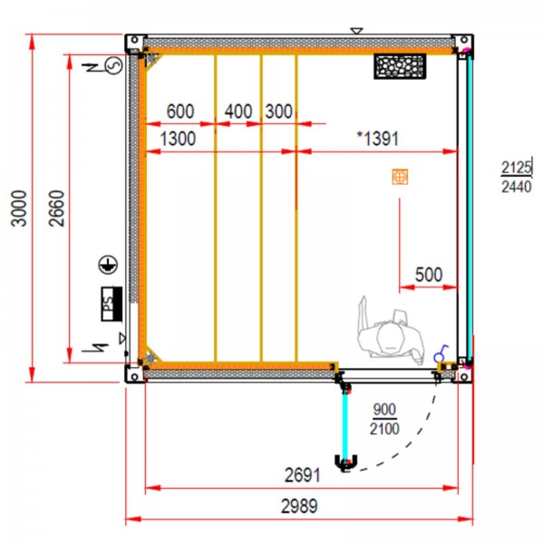 LE Gartensauna individuelle Designer Aussensauna mit Innensauna Lisa und Saunaofen