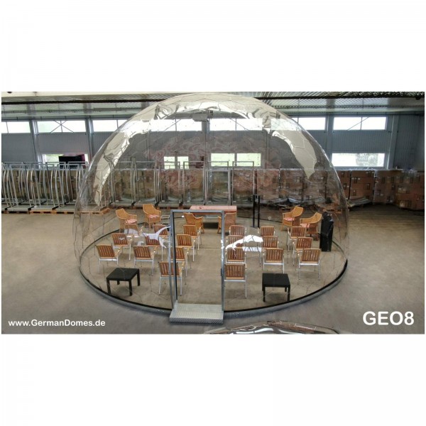 GermanDome GEO8 innovativer geodätischer Kuppelbau aus Makrolon