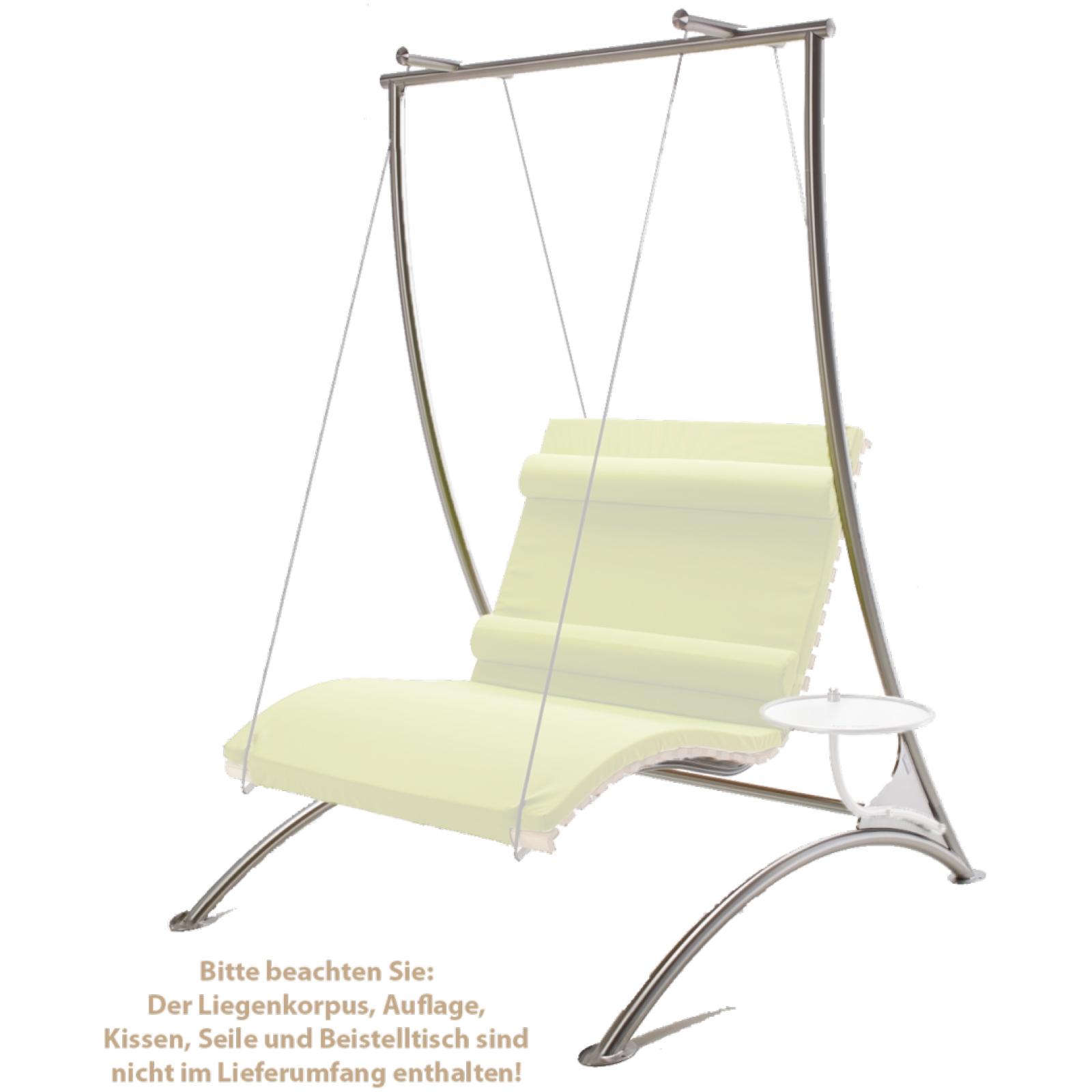 First Class Holz Outdoor Edelstahlgestell für Siesta Sky DUO Saunaliege
