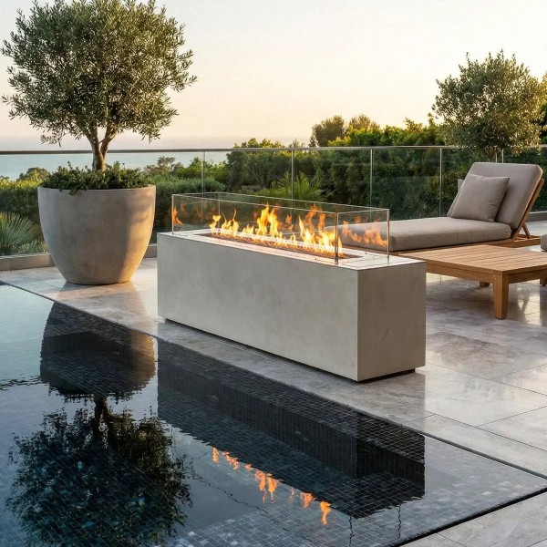 Planika Cabo – freistehender BEV®-Kamin (Innen & Außen)