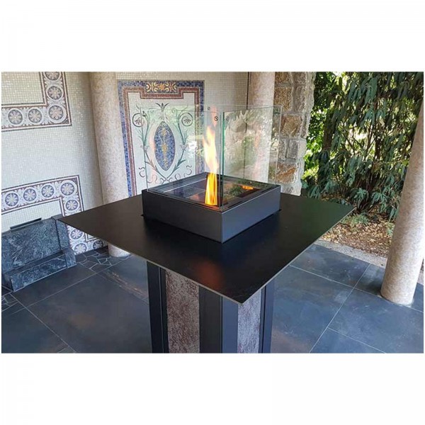 LE Firetable freistehender Holzpellets Kamin mit eleganter Tischfläche Ausstellungsstück