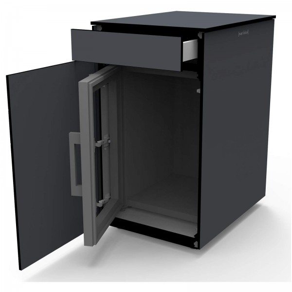 maet black Outdoorküche Kühlschrankmodul mit Schubkasten Anschlag links oder rechts