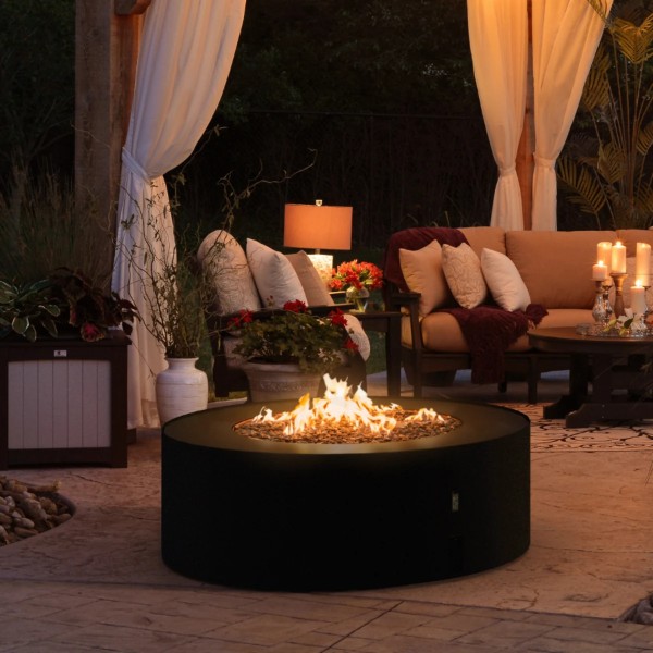 Planika Galio Star Schwarz Automatic – runder Outdoor-Gaskamin